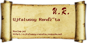 Ujfalussy Renáta névjegykártya