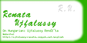 renata ujfalussy business card